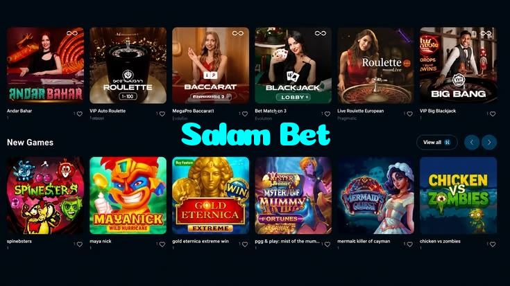 Salam Bet casino presented on mobile device in Pakistan with slots and live games